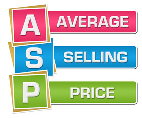 ASP - Average Selling Price Colorful Squares Vertical 