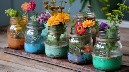 creative upcycling ideas illustration graphic designs, sustainable future ideas DIY, by generative AI