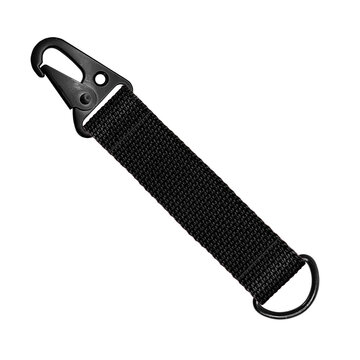 Keychain Webbing Strap Snap Hook Carabiner Snaphook Safety Dog Clips Buckle Dogclip Stainless Steel Metal Alloy Industry Safety Black