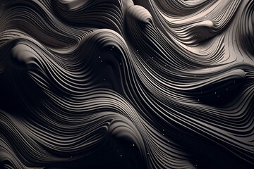 A dynamic abstract pattern with clean contours. Generative AI