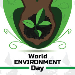 Safe Hand Global Environmental Day save the planet illustration template