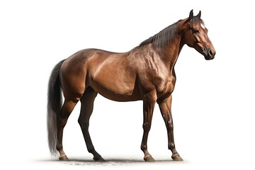 horse isolated on white