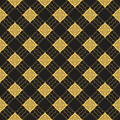 Seamless floral and geometric ornament on background