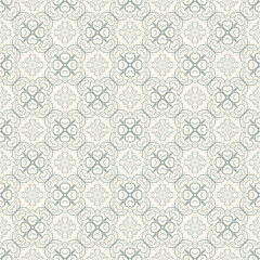 Seamless floral and geometric ornament on background