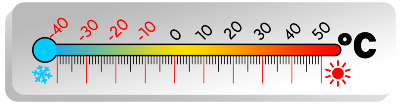 Thermometer with celsius scale temperature control thermostat device. Editable vector with transparent background thermometers measuring temperature icon. Meteorology equipment showing 