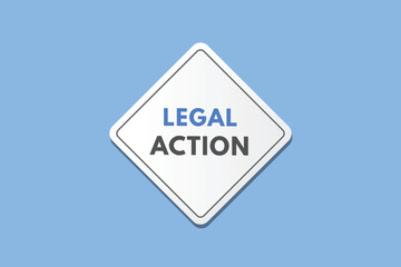 Legal Action text Button. Legal Action Sign Icon Label Sticker Web Buttons