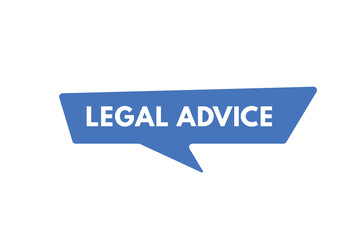 Legal Advice text Button. Legal Advice Sign Icon Label Sticker Web Buttons
