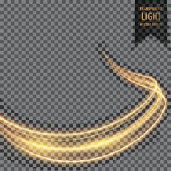 Modern wavy golden light colorful effect on background