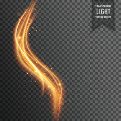 Modern wavy golden light colorful effect on background
