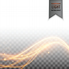 Modern wavy golden light colorful effect on background