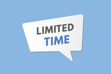 Limited Time text Button. Limited Time Sign Icon Label Sticker Web Buttons
