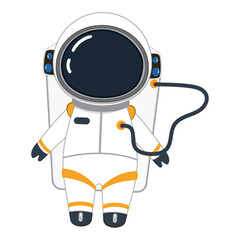 Isolated colored cute astronaut character Vector