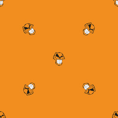 Seamless pattern background with skulls