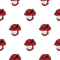 Seamless pattern background with skulls