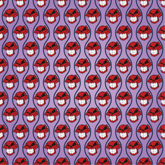 Seamless pattern background with skulls