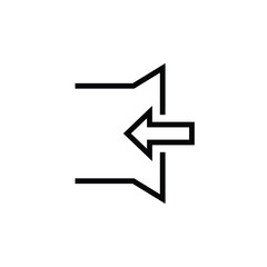 Suction sign icon. Graphical symbol modern, simple, vector, icon for website design, mobile app, ui. Vector Illustration