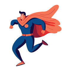 Vector Illustration Action Super Hero Fly