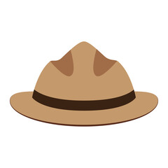 Isolated colored forest ranger hat icon Vector