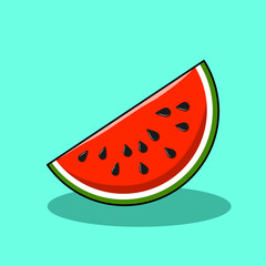 Vector slice of watermelon