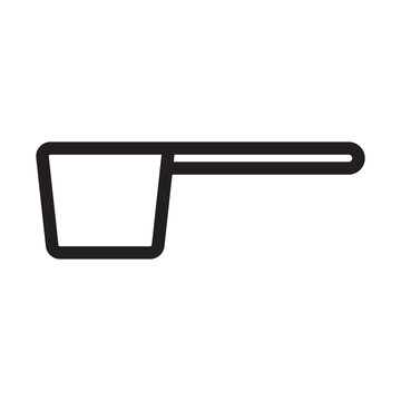 Powder measure spoon scoop icon vector.