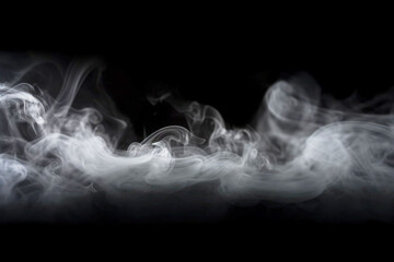 Mystical Smoke on Isolated Black Background: Abstract, Artistic