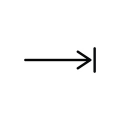 Limited rectilinear motion sign icon. Graphical symbol modern, simple, vector, icon for website design, mobile app, ui. Vector Illustration