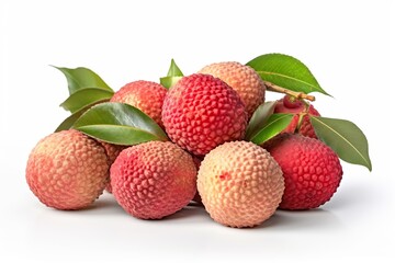 lychee with leaves