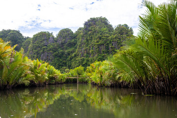 Fototapeta na wymiar river up to ramang ramang village, indonesia