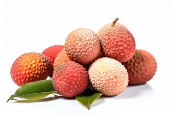 lychee with leaves