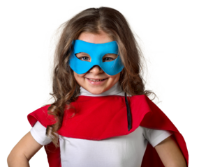 Superhero cute kid wearing a costume