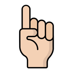 Hand Gesture Line Color Icon