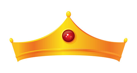 3d golden tiara crown. Can be used for overlay. © Li Artis