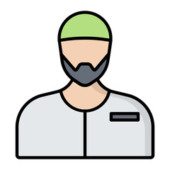 Obraz premium Muslim Line Color Icon