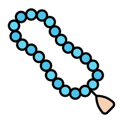 Prayers Chain Line Color Icon