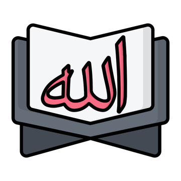 Quran Pak Line Color Icon