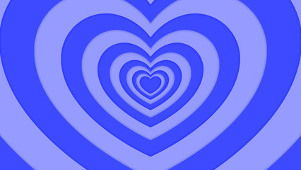 Neon Blue Heart Tunnel Abstract Image Background