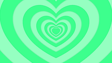 Neon Green Heart Tunnel Abstract Image Background