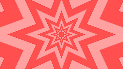 Neon Red Star Tunnel Abstract Image Background