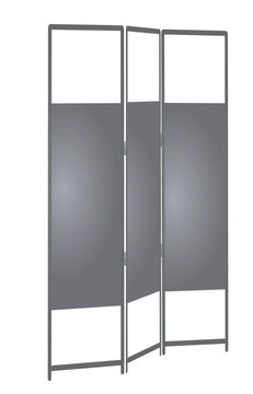 Grey foldable paravane. vector illustration