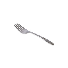 Old vintage metal fork isolated over white background