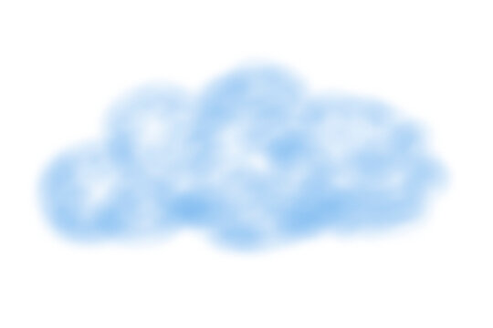 the shape of a cloud of blue clouds. Cloud for Valentine's Day. Fluffy cloud isolated. Soft fluffy in the form of a cloud. The smoke is blue.