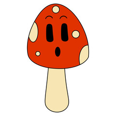 Groovy Mushroom Illustration