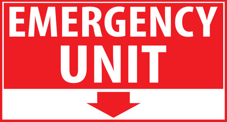 Emergency unit directional sign vector eps