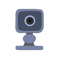 control security camera cartoon vector illustration