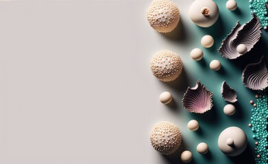 natural pearl ball jewelry banner for ultimate glamour with generative ai