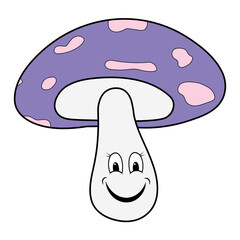 Groovy Mashroom Illustration