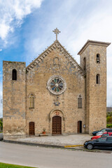 Fototapeta na wymiar The facade of the church of San Salvatore in Bolsena, Italy