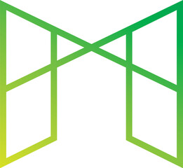 M logo modern line geometric 