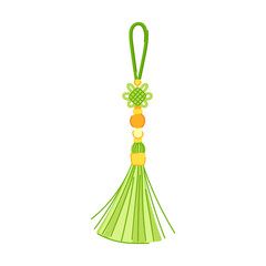 string tassel rope cartoon vector illustration