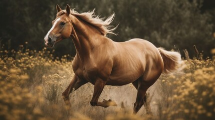 Majestic and noble horse. AI generated